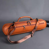 Maxbell Trave Flute Case Exterior Pocket Wear Resistant Handheld with Shoulder Strap brown