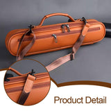 Maxbell Trave Flute Case Exterior Pocket Wear Resistant Handheld with Shoulder Strap brown