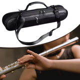 Maxbell Trave Flute Case Exterior Pocket Wear Resistant Handheld with Shoulder Strap black