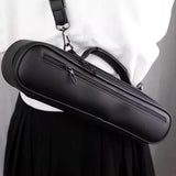Maxbell Trave Flute Case Exterior Pocket Wear Resistant Handheld with Shoulder Strap black