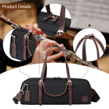 16/17 Hole Flute Carrying Bag Soft Multifunctional Wear Resistant Flute Case Black