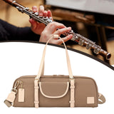 16/17 Hole Flute Carrying Bag Soft Multifunctional Wear Resistant Flute Case Brown