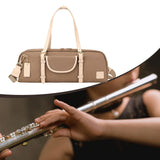 16/17 Hole Flute Carrying Bag Soft Multifunctional Wear Resistant Flute Case Brown