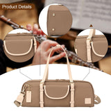 16/17 Hole Flute Carrying Bag Soft Multifunctional Wear Resistant Flute Case Brown
