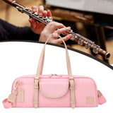 16/17 Hole Flute Carrying Bag Soft Multifunctional Wear Resistant Flute Case Pink