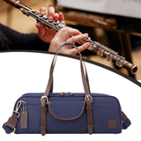 16/17 Hole Flute Carrying Bag Soft Multifunctional Wear Resistant Flute Case Blue
