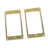 Maxbell 2 Pieces Humbucker Pickup Ring Bridge Pickup Accessory Pickup Frame Mounting Gold