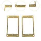 Maxbell 2 Pieces Humbucker Pickup Ring Bridge Pickup Accessory Pickup Frame Mounting Gold