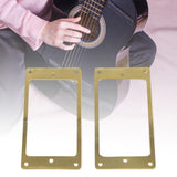 Maxbell 2 Pieces Humbucker Pickup Ring Bridge Pickup Accessory Pickup Frame Mounting Gold