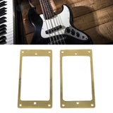 Maxbell 2 Pieces Humbucker Pickup Ring Bridge Pickup Accessory Pickup Frame Mounting Gold