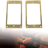Maxbell 2 Pieces Humbucker Pickup Ring Bridge Pickup Accessory Pickup Frame Mounting Gold