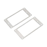 Maxbell 2 Pieces Humbucker Pickup Ring Bridge Pickup Accessory Pickup Frame Mounting Silver