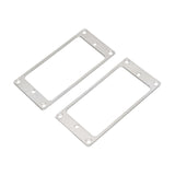 Maxbell 2 Pieces Humbucker Pickup Ring Bridge Pickup Accessory Pickup Frame Mounting Silver