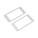 Maxbell 2 Pieces Humbucker Pickup Ring Bridge Pickup Accessory Pickup Frame Mounting Silver