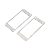 Maxbell 2 Pieces Humbucker Pickup Ring Bridge Pickup Accessory Pickup Frame Mounting Silver