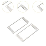 Maxbell 2 Pieces Humbucker Pickup Ring Bridge Pickup Accessory Pickup Frame Mounting Silver