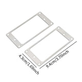 Maxbell 2 Pieces Humbucker Pickup Ring Bridge Pickup Accessory Pickup Frame Mounting Silver