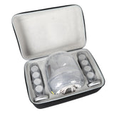 Maxbell Speaker Protective Case Cover Shock Absorption Soft Lining Hard Storage Case grey lining