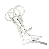 Maxbell 5x Stainless Steel Sax Pad Leveling Rings Easy to Use Parts Adjustment Tools