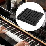 Maxbell Piano Keytops Maintenance Key Accessory Practical Lightweight Piano Key Tops Black Glossy