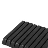 Maxbell Piano Keytops Maintenance Key Accessory Practical Lightweight Piano Key Tops Black Glossy