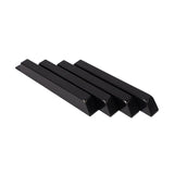 Maxbell Piano Keytops Maintenance Key Accessory Practical Lightweight Piano Key Tops Black Glossy
