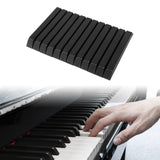 Maxbell Piano Keytops Maintenance Key Accessory Practical Lightweight Piano Key Tops Black Matte
