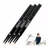 Maxbell Drum Sticks 3 Pairs Gifts Percussion Instruments Accessories for Kids Adults Black