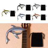 Maxbell Shark Guitar Capo Professional Zinc Alloy Spring Capo for Banjo Bass Ukulele Gold