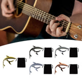 Maxbell Shark Guitar Capo Professional Zinc Alloy Spring Capo for Banjo Bass Ukulele Gold