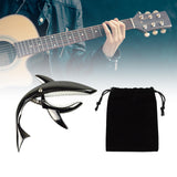 Maxbell Shark Guitar Capo Professional Zinc Alloy Spring Capo for Banjo Bass Ukulele Black