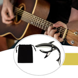 Maxbell Shark Guitar Capo Professional Zinc Alloy Spring Capo for Banjo Bass Ukulele Black