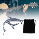 Maxbell Shark Guitar Capo Professional Zinc Alloy Spring Capo for Banjo Bass Ukulele Matte silver
