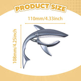 Maxbell Shark Guitar Capo Professional Zinc Alloy Spring Capo for Banjo Bass Ukulele Matte silver