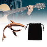 Maxbell Shark Guitar Capo Professional Zinc Alloy Spring Capo for Banjo Bass Ukulele Rose Gold
