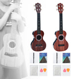 Maxbell Kids Toy Ukulele Practice Learning Developmental   Brown wood Grain