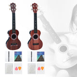 Maxbell Kids Toy Ukulele Practice Learning Developmental   Brown wood Grain