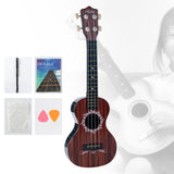 Maxbell Kids Toy Ukulele Practice Learning Developmental   Brown wood Grain