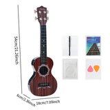 Maxbell Kids Toy Ukulele Practice Learning Developmental   Brown wood Grain