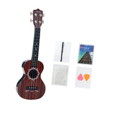 Maxbell Kids Toy Ukulele Practice Learning Developmental   Brown wood Grain