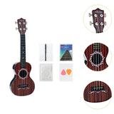 Maxbell Kids Toy Ukulele Practice Learning Developmental   Brown wood Grain