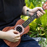 Maxbell Kids Toy Ukulele Practice Learning Developmental   Brown wood Grain