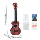 Maxbell Kids Toy Ukulele Practice Learning Developmental   Red Wooden grain