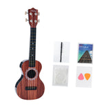 Maxbell Kids Toy Ukulele Practice Learning Developmental   Red Wooden grain
