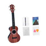 Maxbell Kids Toy Ukulele Practice Learning Developmental   Red Wooden grain