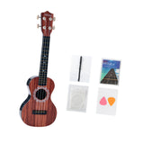 Maxbell Kids Toy Ukulele Practice Learning Developmental   Red Wooden grain
