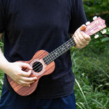 Maxbell Kids Toy Ukulele Practice Learning Developmental   Red Wooden grain