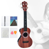 Maxbell Kids Toy Ukulele Practice Learning Developmental   Red Wooden grain