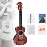 Maxbell Kids Toy Ukulele Practice Learning Developmental   Red Wooden grain