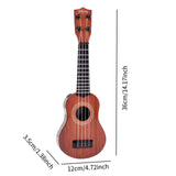 Maxbell Kids Ukulele Toy Musical Musical Instrument for Beginner Baby Birthday Gifts Red Brown